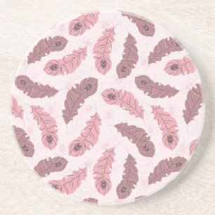 Muster mit Pfaufedern Untersetzer