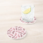 Muster mit Pfaufedern Untersetzer (Seite)