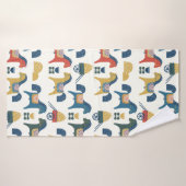 Muster mit Pferden, die von skandinavischer Kunst Badehandtuch (Badehandtuch)