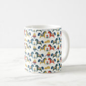 Muster mit Pferden, die von skandinavischer Kunst Kaffeetasse (VorderseiteRechts)