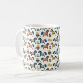 Muster mit Pferden, die von skandinavischer Kunst Kaffeetasse (Vorderseite Links)
