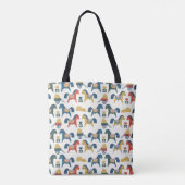 Muster mit Pferden, die von skandinavischer Kunst  Tasche (Rückseite)