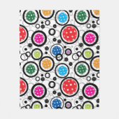 Muster mit Pickleballs  Fleecedecke (Vorderseite)