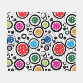 Muster mit Pickleballs  Fleecedecke (Vorderseite (Horizontal))