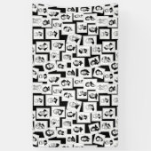 Muster mit Porträts der beststen Komponisten Banner (Vertikal)