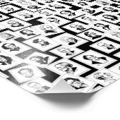 Muster mit Porträts der beststen Komponisten Fotodruck (Ecke)