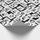 Muster mit Porträts der beststen Komponisten Geschenkpapier (Ecke)