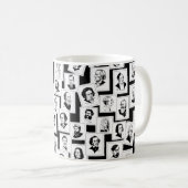 Muster mit Porträts der beststen Komponisten Kaffeetasse (VorderseiteRechts)