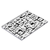 Muster mit Porträts der beststen Komponisten Notizblock (Linke Seite)