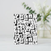 Muster mit Porträts der beststen Komponisten Postkarte (Stehend Vorderseite)