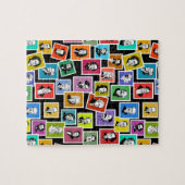 Muster mit Porträts der beststen Komponisten Puzzle (Horizontal)