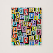 Muster mit Porträts der beststen Komponisten Puzzle (Vertikal)