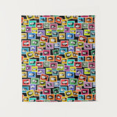 Muster mit Porträts der beststen Komponisten Wandteppich (Vorderseite)