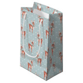 Muster mit Rasen Kleine Geschenktüte (Vorderseite Schrägansicht)
