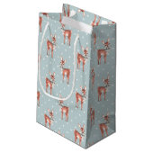Muster mit Rasen Kleine Geschenktüte (Rückseite Schrägansicht)