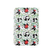 Muster mit reizenden Pandas mit Herzen Badematte (Vorderseite Vertikal)