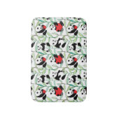 Muster mit reizenden Pandas mit Herzen Badematte (Vorderseite Vertikal)