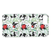 Muster mit reizenden Pandas mit Herzen Case-Mate iPhone Hülle (Rückseite (Horizontal))