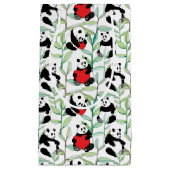 Muster mit reizenden Pandas mit Herzen Kleine Geschenktüte (Vorderseite)
