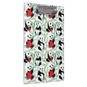 Muster mit reizenden Pandas mit Herzen Klemmbrett (Rechts)