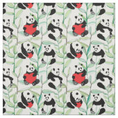 Muster mit reizenden Pandas mit Herzen Stoff (Muster)