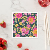 Muster mit Retromuster von Blume. Serviette (Beispiel)