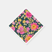 Muster mit Retromuster von Blume. Serviette (Ecke)