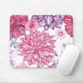 Muster mit rosa Astern und Dahlie Mousepad (Mit Mouse)