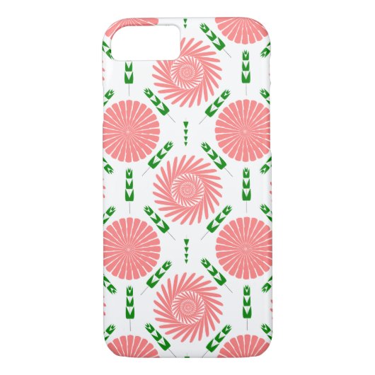 Muster mit rosa Blume Case-Mate iPhone Hülle (Rückseite)
