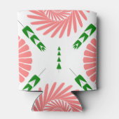 Muster mit rosa Blume Dosenkühler (Rückseite)