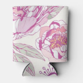 Muster mit rosa Blume Dosenkühler (Vorderseite)