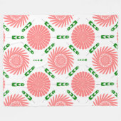 Muster mit rosa Blume Fleecedecke (Vorderseite (Horizontal))