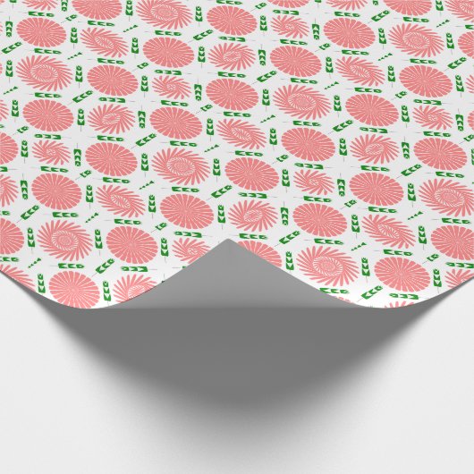 Muster mit rosa Blume Geschenkpapier (Ecke)