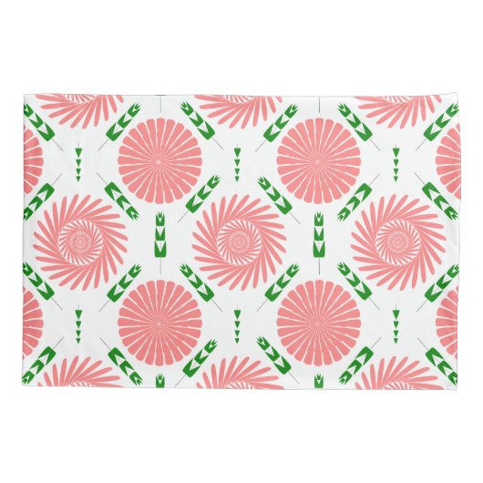 Muster mit rosa Blume Kissenbezug (Rückseite)