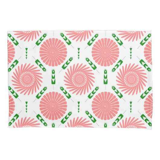 Muster mit rosa Blume Kissenbezug (Vorderseite)