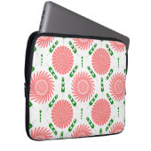 Muster mit rosa Blume Laptopschutzhülle (Vorne Rechts)