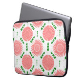 Muster mit rosa Blume Laptopschutzhülle (Vorderseite Links)