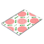 Muster mit rosa Blume Notizblock (Linke Seite)