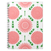 Muster mit rosa Blume Notizblock (Vorderseite)