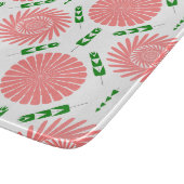 Muster mit rosa Blume Schneidebrett (Ecke)