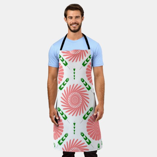 Muster mit rosa Blume Schürze (Getragen)