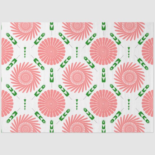 Muster mit rosa Blume Seidenpapier (Vorderseite)