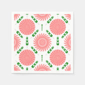 Muster mit rosa Blume Serviette (Vorderseite)