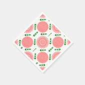 Muster mit rosa Blume Serviette (Ecke)