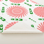Muster mit rosa Blume Sherpadecke (3/4)