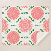 Muster mit rosa Blume Sherpadecke (Vorderseite (Horizontal))