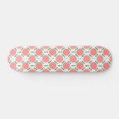 Muster mit rosa Blume Skateboard (Horizontal)