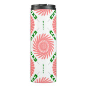 Muster mit rosa Blume Thermosbecher (Rückseite)