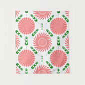 Muster mit rosa Blume Wandteppich (Vorderseite)