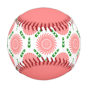 Muster mit rosa Blumen Baseball